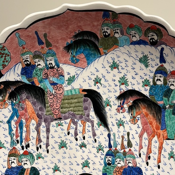 Vintage Hand Painted Wall Plate, Hand Made in Turkey - Picture 3 of 6